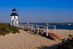 Walkway By Brant Point Light Overlooking Nantucket Harbor